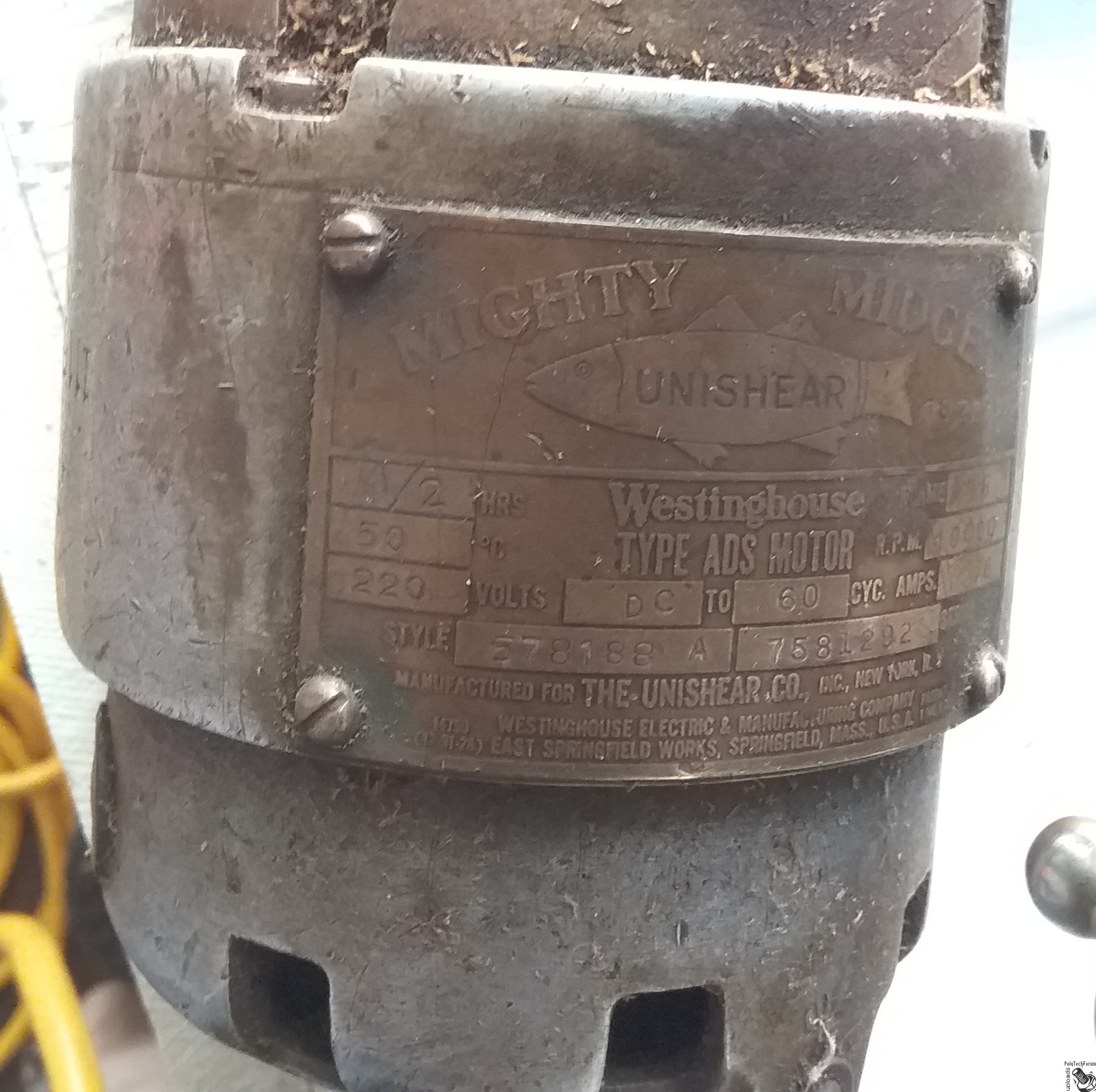 Image for Mighty midget unishear Westinghouse 220 volt. Looking for age and value.