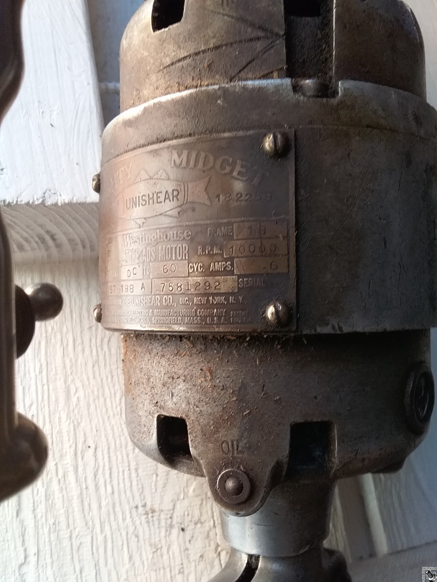 Image for Mighty midget unishear Westinghouse 220 volt. Looking for age and value.
